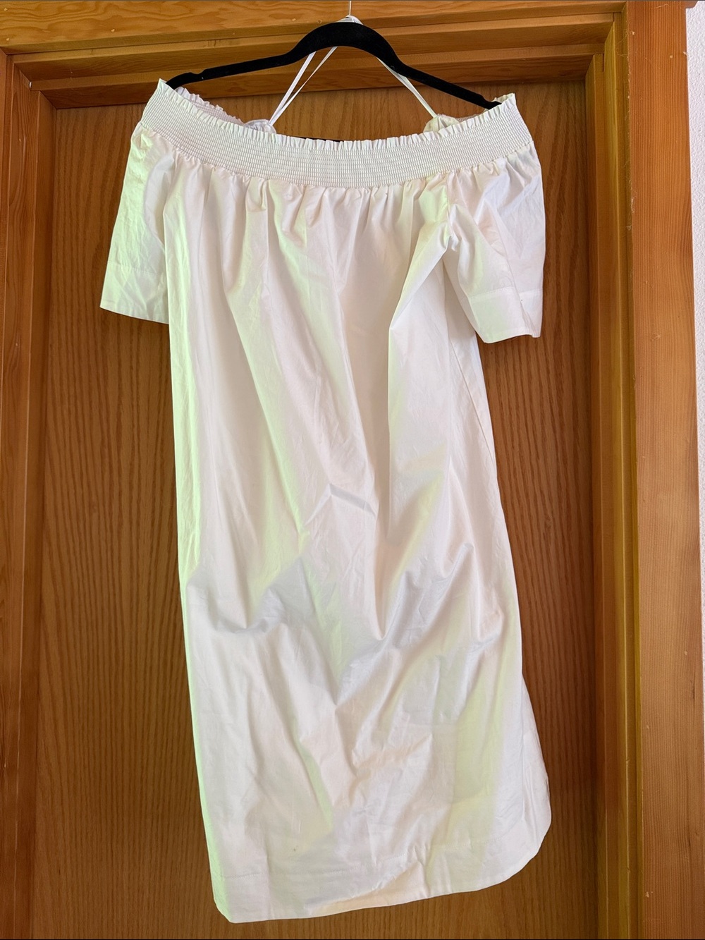 J. Crew Cream Smocked Waist Dress